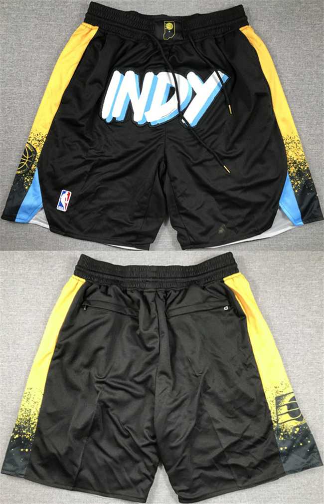 Men%27s Indiana Pacers Black City Edition Shorts (Run Small)->nba shorts->NBA Jersey